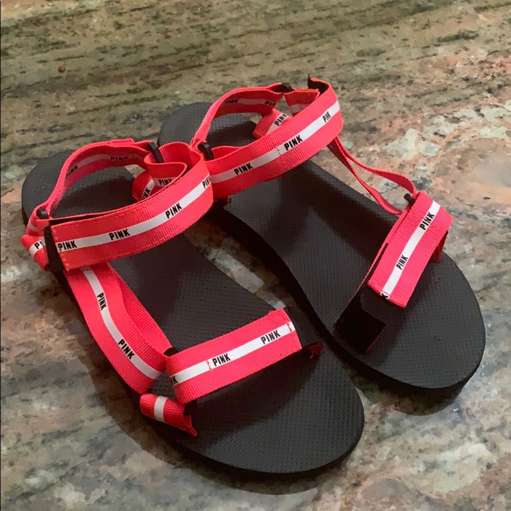 PINK Velcro sandals